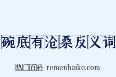 碗底有沧桑反义词是什么意思的图片